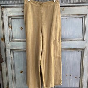 Eileen Fisher  sand linen blend  pants